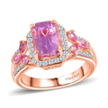 Patroke Kunzite, Multi Gemstone Ring in 18K Vermeil RG Over Sterling Silver (Size 8.0) 4.00 ctw - Sticky add to cart bar