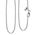 Platinum Over Sterling Silver Delicate Harmony Necklace with Slider Ball 18 Inches 2.75 Grams - Sticky add to cart bar