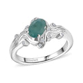 Grandidierite, White Zircon Ring in Rhodium Over Sterling Silver (Size 10.0) 0.90 ctw - Sticky add to cart bar