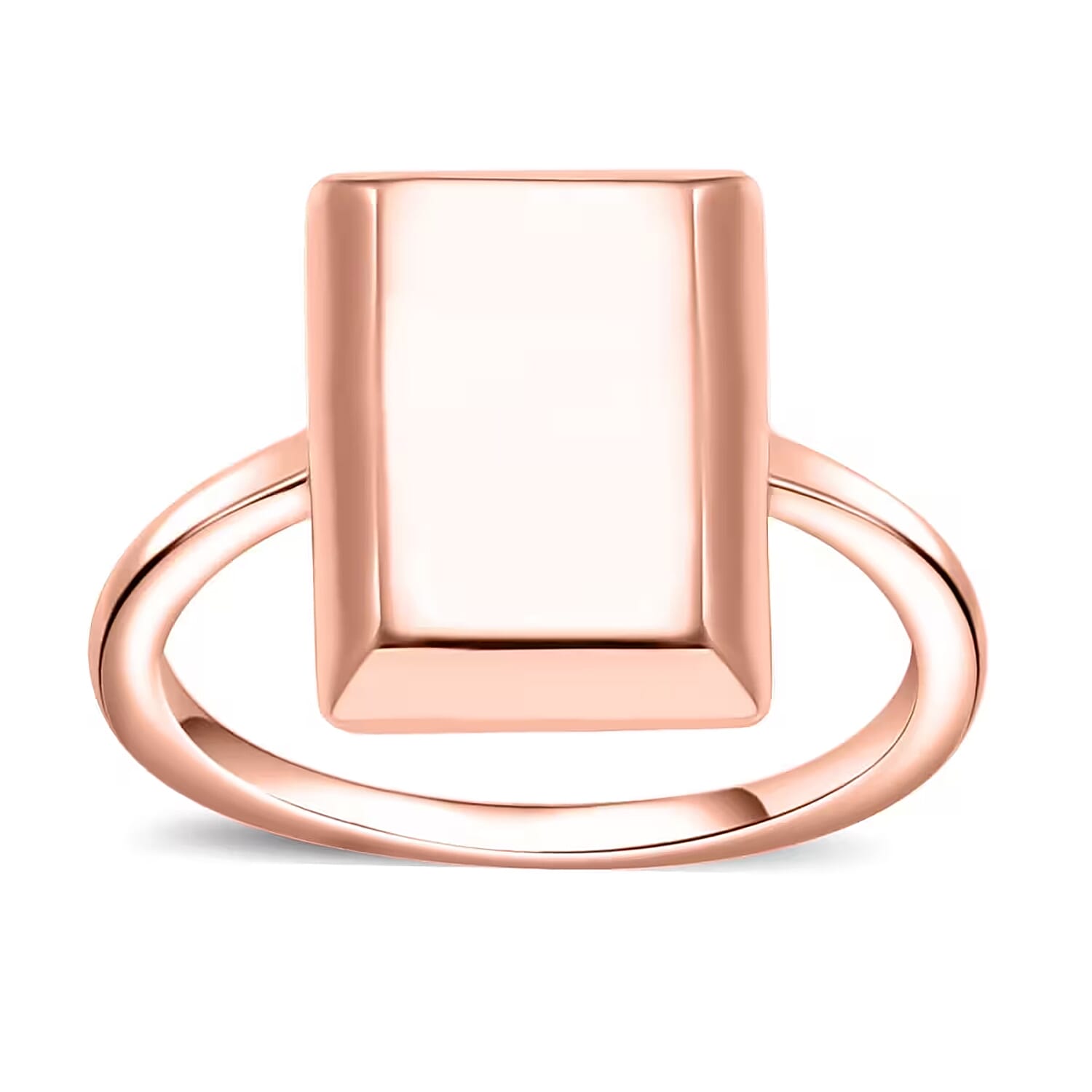 Bar Ring in 18K Rose Gold Over Sterling Silver (Size 10.0) 2.60 Grams