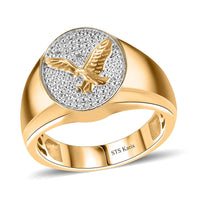 White Diamond  Fancy Ring Pure Yellow Brass  0.01 ctw