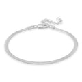 Rhodium Over Sterling Silver Chain Bracelet (6.50-8.0In) (3.35 g) - Sticky add to cart bar