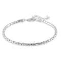 Rhodium Over Sterling Silver Chain Bracelet (6.50-8.0In) (2.75 g) - Sticky add to cart bar