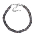 AAA Malagasy Labradorite 40.00 ctw Bracelet in Rhodium Over Sterling Silver (7.25 In) - Sticky add to cart bar