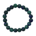 Azurite Malachite Agate 100.00 ctw Beaded Stretch Bracelet - Sticky add to cart bar