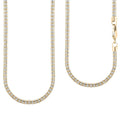 4mm Fancy Ice Chain Necklace in 10K 2-Tone Gold 22.45 Grams 24 Inches - Sticky add to cart bar