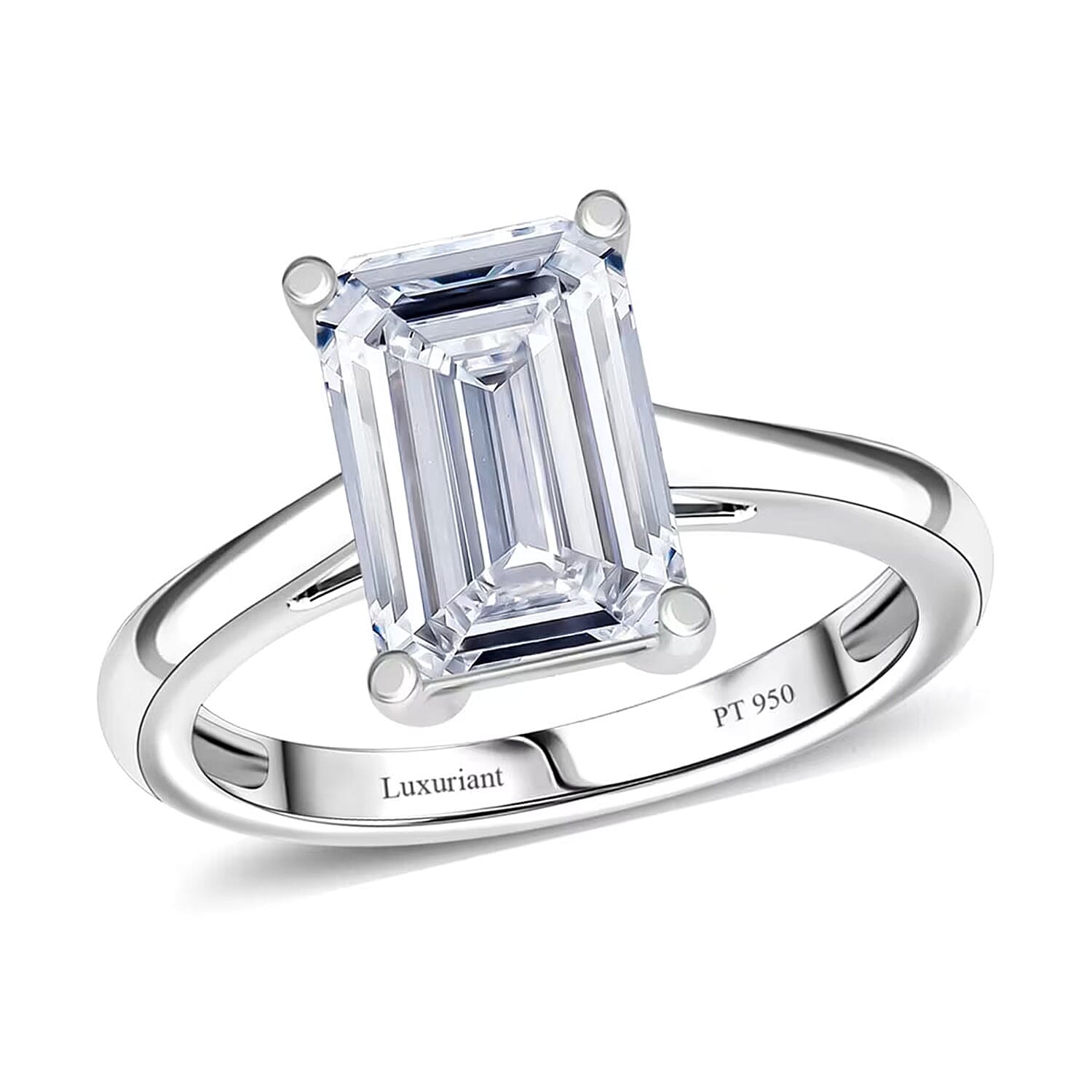 IGI Certified Luxuriant Lab Grown Diamond G VS2 5.00 ctw Ring in 950 Platinum (Size  5.0)  4.80 Grams