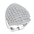 Pre Doorbuster Deal Luxuriant Lab Grown Diamond (G, SI) Ring in Sterling Silver (Size 10.0) 3.25 ctw - Sticky add to cart bar