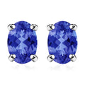 Iliana 18K White Gold AAA Tanzanite Solitaire Stud Earrings 1.00 ctw - Sticky add to cart bar