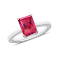 Premium Ouro Fino Rubellite Solitaire Ring in Vermeil Rose Gold Over Sterling Silver (Size 4.0) 1.35 ctw - Sticky add to cart bar