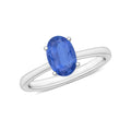 Kanchanaburi Blue Sapphire 0.90 ctw Solitaire Ring in Platinum Over Sterling Silver (Size 4.0) - Sticky add to cart bar