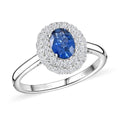 Rhapsody AAAA Blue Sapphire and E-F VS Diamond 1.45 ctw Ring in 950 Platinum (Size 10.0) 6.20 Grams - Sticky add to cart bar