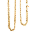 La Bella Italian Byzantine Chain Necklace in 14K Yellow Gold Over Sterling Silver 22-24 Inches 31.10 Grams - Sticky add to cart bar