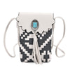 White Rhombus Linear Tassel