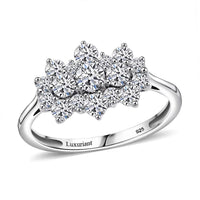 Luxuriant Lab Grown Diamond (G-H, SI) Boat Shaped Ring in 18K Vermeil YG Over Sterling Silver (Size 10.0) 1.00 ctw