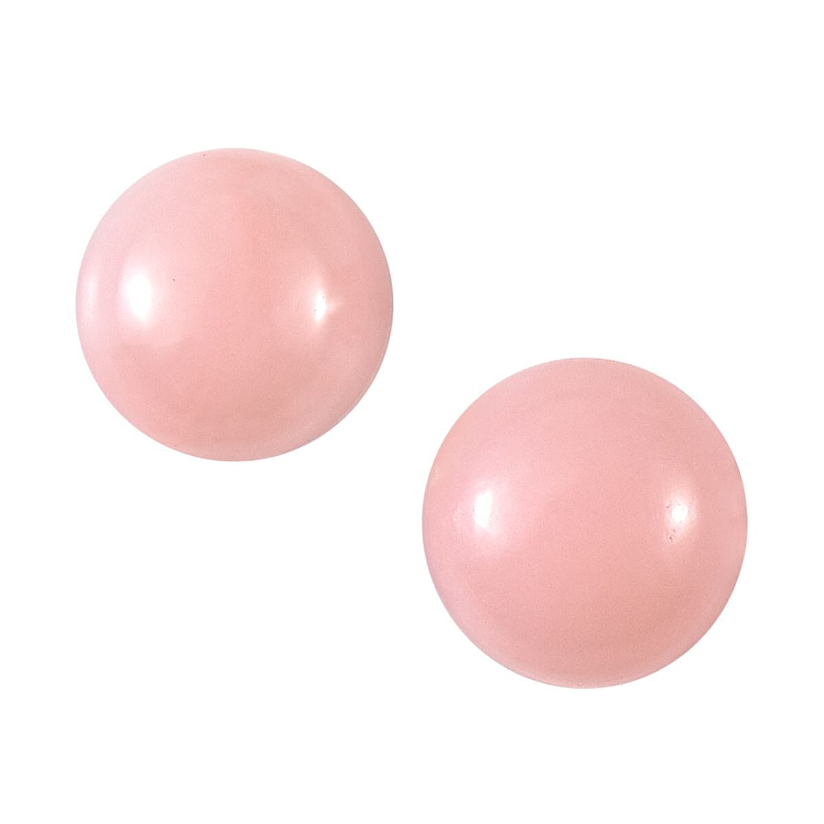 Peruvian Pink Opal Set of 2 (Rnd 5 mm) 0.78 ctw
