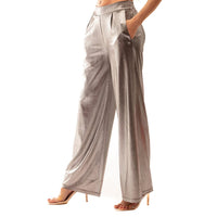 Sentimental NY Silver Metallic Liquid Shine Pant - Small