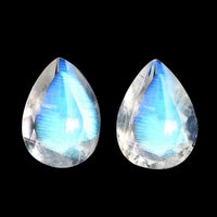 AA Rainbow Moonstone Set of 2 (Pear 7x5 mm) 1.22 ctw