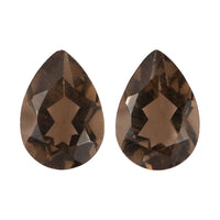 Brazilian Smoky Quartz Set of 2 (Pear 7x5 mm) 1.19 ctw