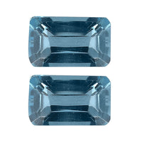 Swiss Blue Topaz Set of 2 (Oct 5x3 mm) 0.70 ctw