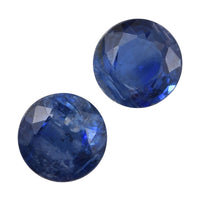 AA Kashmir Kyanite Set of 2 (Round 6 mm) 1.86 ctw