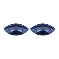 Blue Sapphire Set of 2 (Mrq 5x2.5 mm) 0.31 ctw