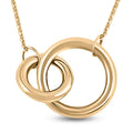 Italian Interlocking Circles Necklace in 10K Yellow Gold 1.62 Grams 18-20 Inches - Sticky add to cart bar