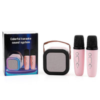 3pcs Wireless Karaoke Speaker with colorful LED lights and 2pc Microphone