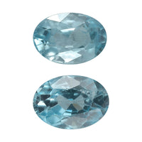 Blue Zircon Set of 2 (Ovl 6x4 mm) 1.17 ctw Loose Gemstone