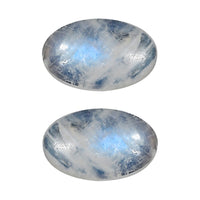 Rainbow Moonstone Set of 2 (Oval 5x3 mm) 0.50 ctw Loose Gemstone