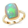 Luxoro AAA Ethiopian Welo Opal 4.70 ctw Solitaire Ring in 10K Yellow Gold (Size 10.0) - Sticky add to cart bar