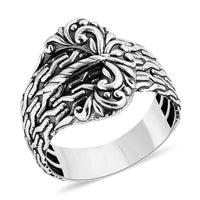 Bali Legacy Tulang Naga Buckle Ring in Sterling Silver (Size 10) 6.50 Grams