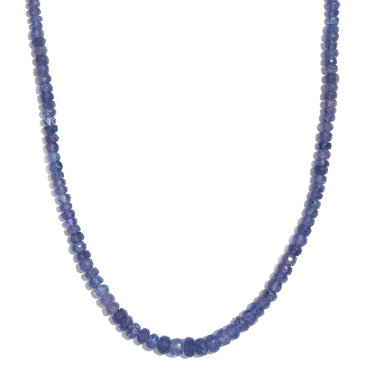 Tanzanite 75.00 ctw Necklace in Rhodium Over Sterling Silver 18 Inches