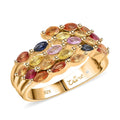 Clarte Serenity Collection Multi Sapphire Ring in 14K YG Over Sterling Silver (Size 10.0) 1.70 ctw - Sticky add to cart bar
