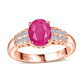 Luxoro AAA Royal Ruby and Diamond G-H I2 2.50 ctw Ring in 10K Rose Gold (Size 7.0) - Sticky add to cart bar
