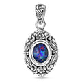 Bali Legacy Elysian Opal (Triplet) 1.50 ctw Butterfly and Floral Pendant without Chain in Sterling Silver - Sticky add to cart bar