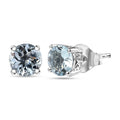 Luxoro Premium Mangoro Aquamarine 1.40 ctw Solitaire Stud Earrings in 10K White Gold - Sticky add to cart bar