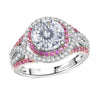 Moissanite & Pink Sapphire