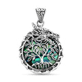 Bali Legacy Abalone Shell Dragon Pendant without Chain in Sterling Silver - Sticky add to cart bar