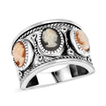 Artisan Crafted Natural Italian Conch Cameo Fancy Ring in Black Oxidized Sterling Silver (Size 10.0) 1.90 ctw - Sticky add to cart bar