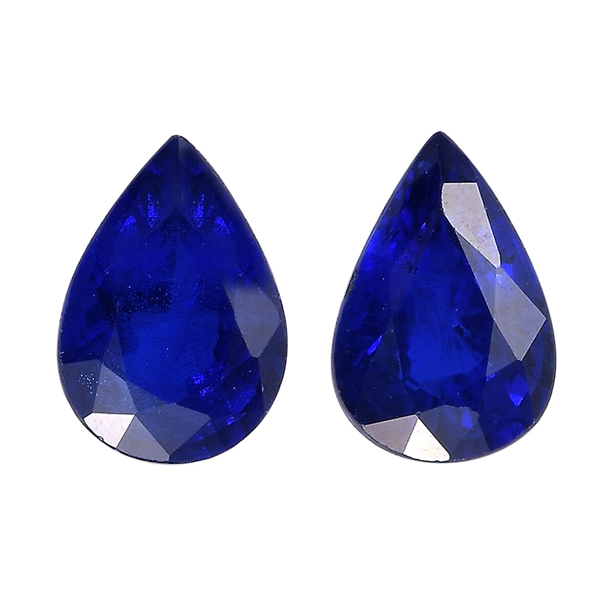 Tanzanian Blue Spinel (DF) Set of 2 (Pear 7x5 mm) 1.31 ctw Loose Gemstone