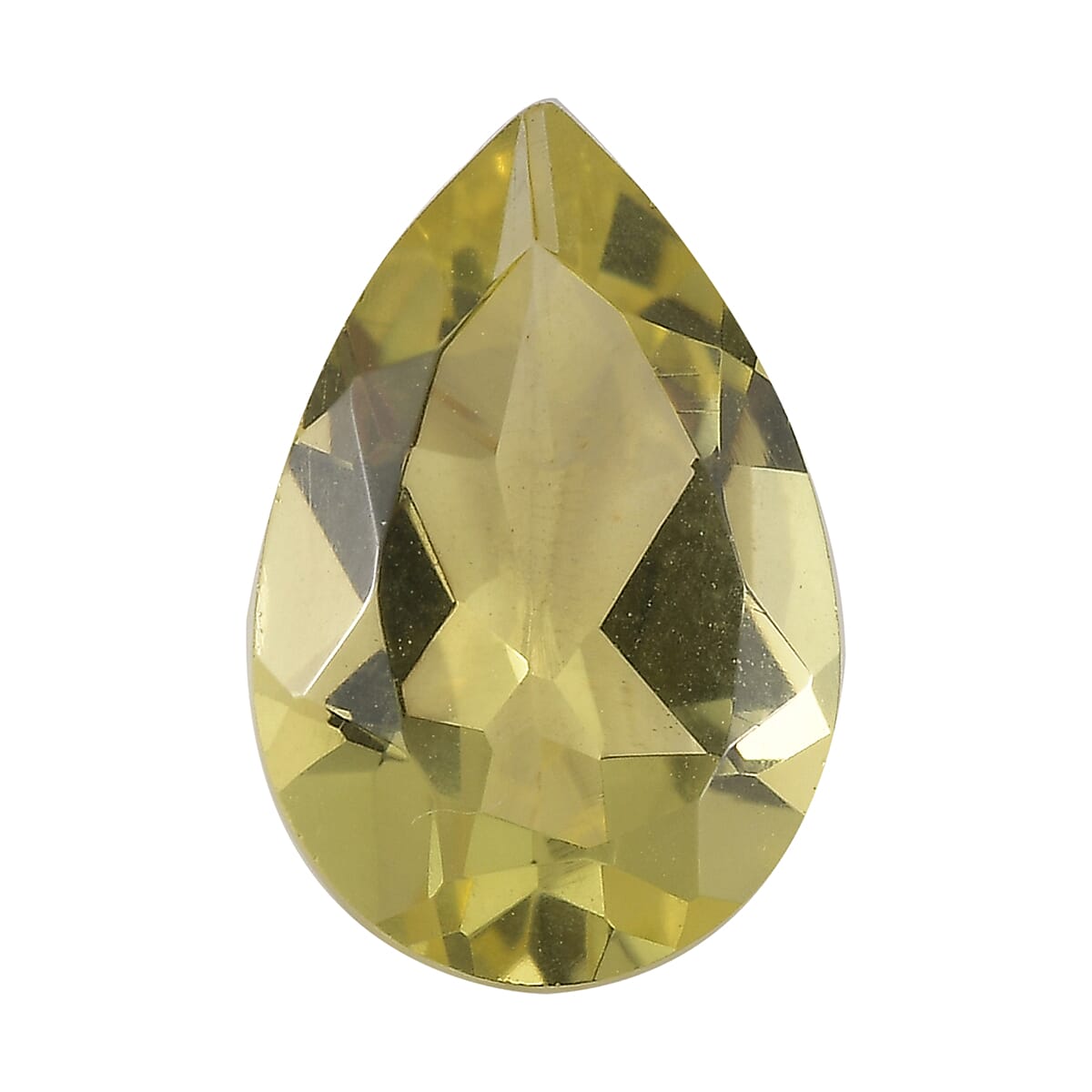 Green Gold Quartz (Pear 12x8 mm) 2.19 ctw Loose Gemstone
