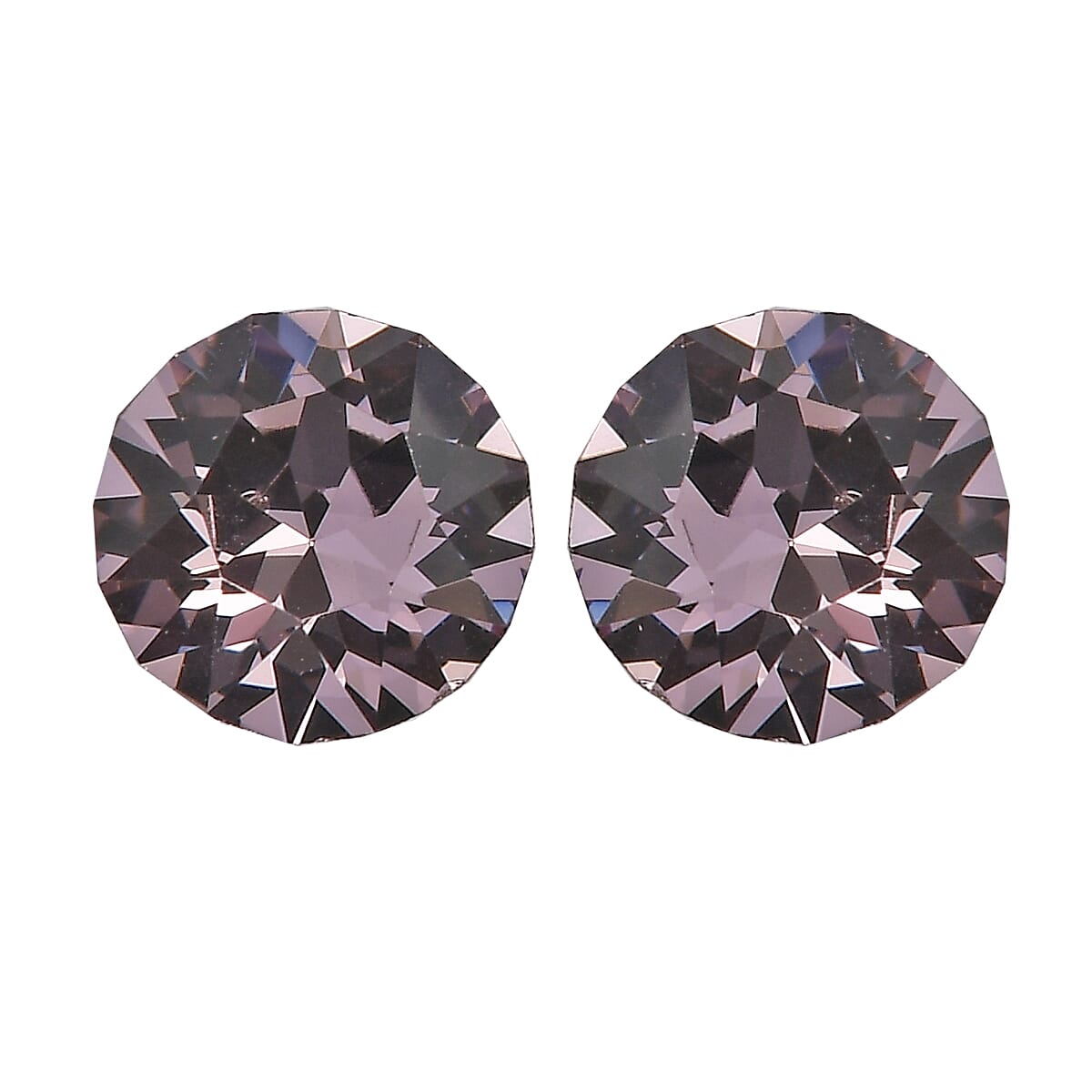 Light Amethyst Crystal by Swarovski Set of 2 (Rnd 5.3 mm) 0.80 ctw Loose Gemstone