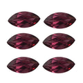 Lotus Garnet Set of 6 (Mrq 5x2.5 mm) 0.88 ctw Loose Gemstone - Sticky add to cart bar