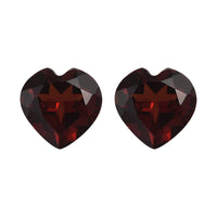 Mozambique Garnet Set of 2 (Hrt 5mm) 1.02 ctw Loose Gemstone