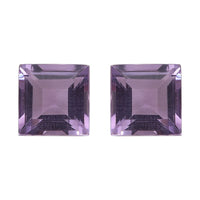 Set of 2 Rose De France Amethyst (Sqr 5 mm) 1.10 ctw Loose Gemstone