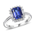 Certified & Appraised Rhapsody 950 Platinum AAAA Tanzanite, Diamond (E-F, VS) (0.58 cts) Ring (Size 10.0) (6 g) (Del. in 10-15 Days) 3.44 ctw - Sticky add to cart bar