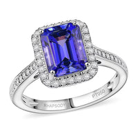 Certified & Appraised Rhapsody AAAA Tanzanite and E-F VS Diamond 4.41 ctw Ring in 950 Platinum 6.40 Grams