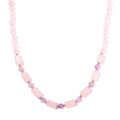 Galilea Rose Quartz and Kunzite 135.00 ctw Necklace 18-20 Inches in Rosetone - Sticky add to cart bar