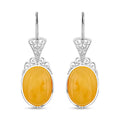 Butterscotch Amber Drop Earrings in Sterling Silver - Sticky add to cart bar